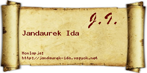 Jandaurek Ida névjegykártya